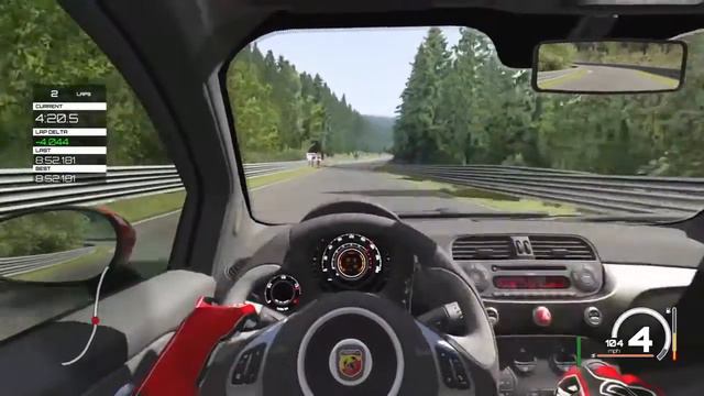 Fiat Abarth @ Nurburgring World Record Assetto Corsa 8:47.718 смотреть онлайн