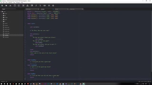 Ren'Py #5 Basic Variables смотреть онлайн