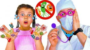 Милана и папа - история про мытье рук