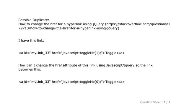 jQuery : How to change href attribute of a link using Jquery смотреть онлайн