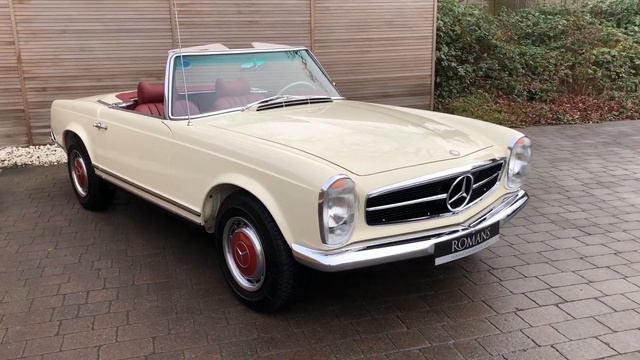 1969 Mercedes-Benz 280 SL Pagoda - Light Ivory/Red Metallic Hardtop - Walkaround & Interior Feature