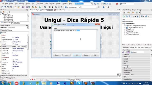 Unigui - Dica Rapida 5 - Usar Fontes Awesome no unigui смотреть онлайн