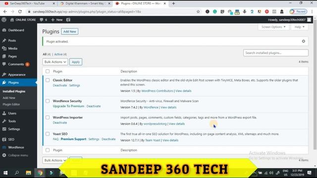 How to Secure Wordpress Website From Malware Using WordFence Security plugin Telugu#SanDeep360Tech смотреть онлайн