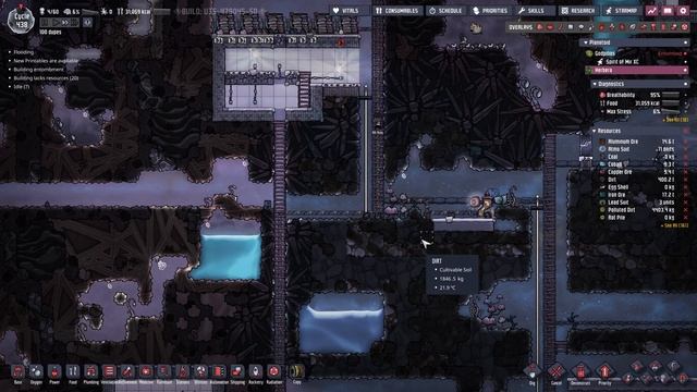 Oxygen Not Included #28 - Map Cleanup & Metal Volcano Tamer - Accept Every Dupe Challenge смотреть онлайн