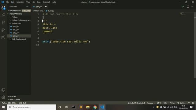 Comments, Escape Sequences & Print Statement | Python Tutorial for Beginners [Part 4] смотреть онлайн