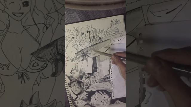 One piece drawing Time Lapse (Vessel Inktober 2021) смотреть онлайн