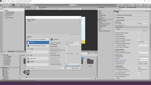 Unity Android كيفية نشر اللعبة على نظام الأندرويد смотреть онлайн