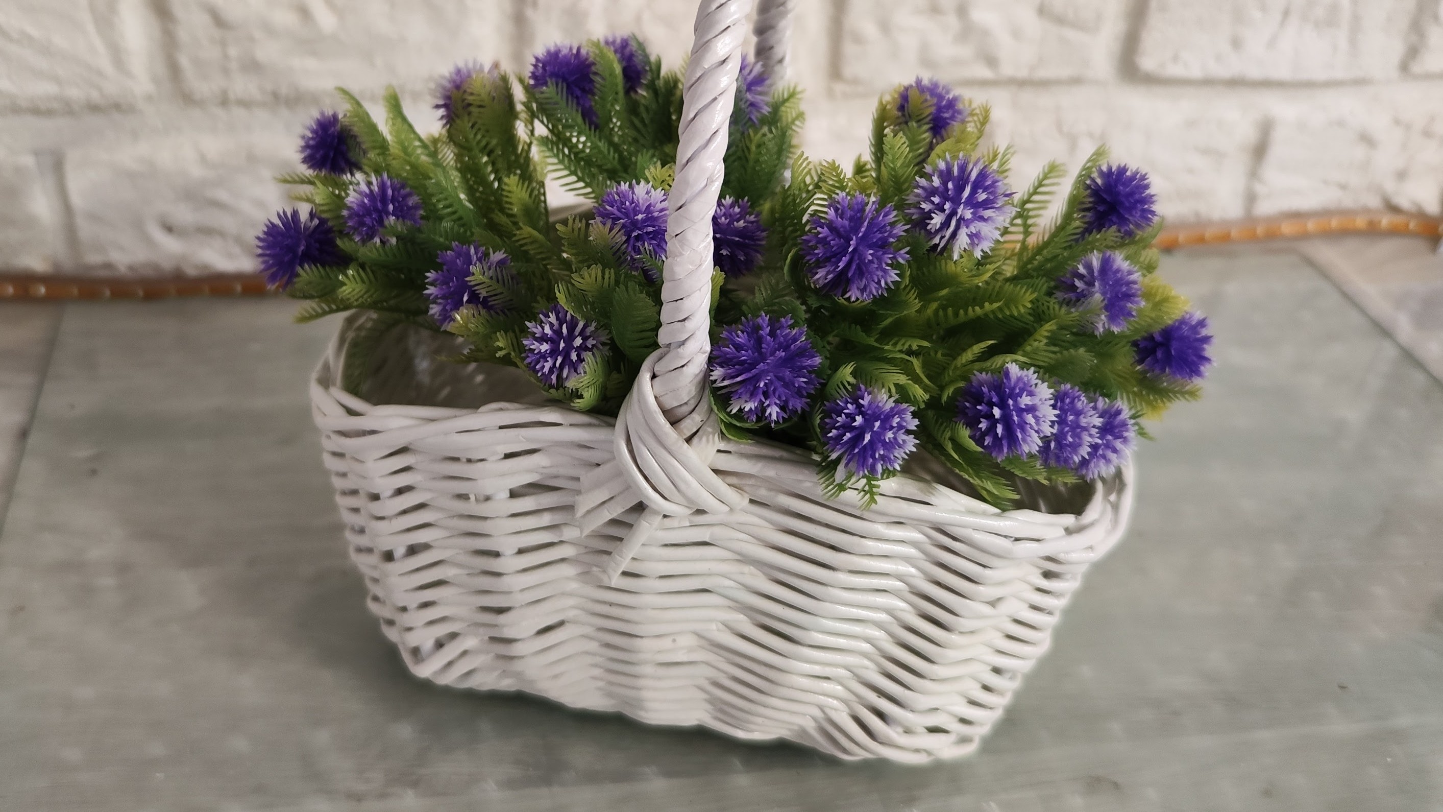 МК. Белая прямоугольная корзинка из бумажной лозы. #243 смотреть онлайн