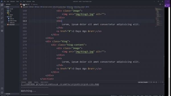 HTML5 CSS3 and Javascript Website Tutorial - Website with Animations Using HTML, CCS and JS