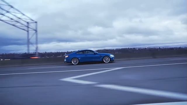 Blue BMW M3 Competition 4K