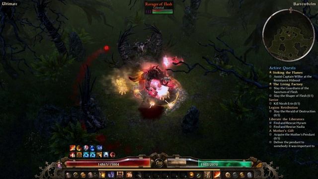 [GD 1.1.1.1] WB Warlord - Ravager of Flesh 5m5 kill (no pots, no clusters) смотреть онлайн