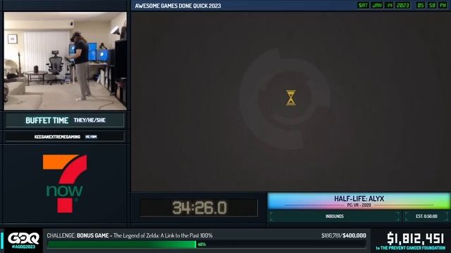 Half-Life: Alyx by Buffet Time in 47:38 - Awesome Games Done Quick 2023 смотреть онлайн