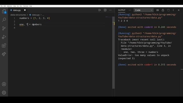 list unpacking in python | list-3 смотреть онлайн
