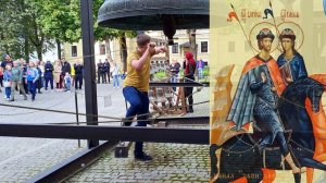 Ксения Звонарева колокольный звон на фестивале "Звонарское вече", Великий Новгород 12.09.2021