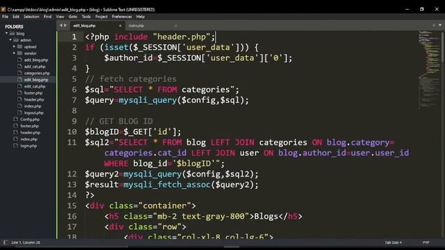 PHP Blog Project Tutorial 13 | edit, update post with image and category name смотреть онлайн
