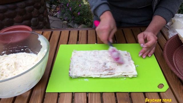 НАПОЛЕОН из ЛАВАША. Нежный ,вкусный и ОЧЕНЬ много слоев!! НИКТО не догадается!!! #наполеонизлаваша смотреть онлайн