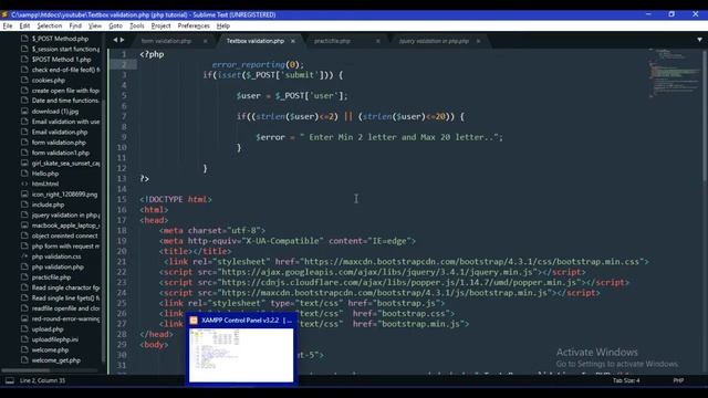 User input validation in php смотреть онлайн