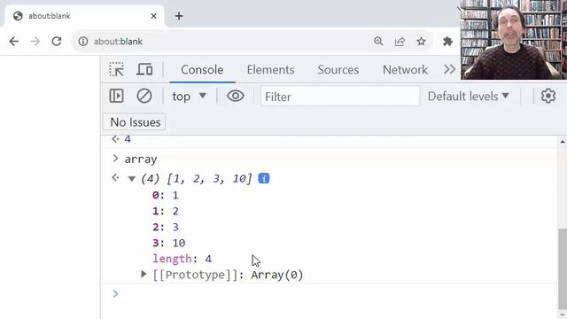 Arrays em javascript: push, pop, unshift, shift смотреть онлайн