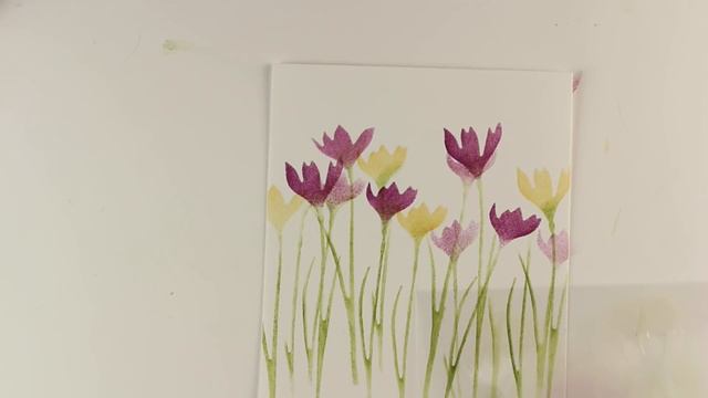 Distress Ink Flowers using Dies