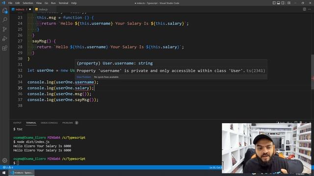 Learn Typescript In Arabic 2022 - #28 - Class Access Modifiers And Parameters Properties смотреть онлайн
