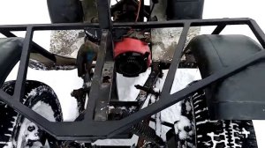 Квадроцикл с мотором от мотоблока. Зимние доработки. Новая подвеска