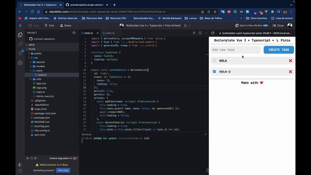 Vue 3 + Typescript + ? Pinia - Añadiendo persistencia de datos a nuestra Todo page смотреть онлайн