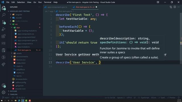 5. Create our First Test Suite and Spec file in the Angular Application and run the test - Angular смотреть онлайн