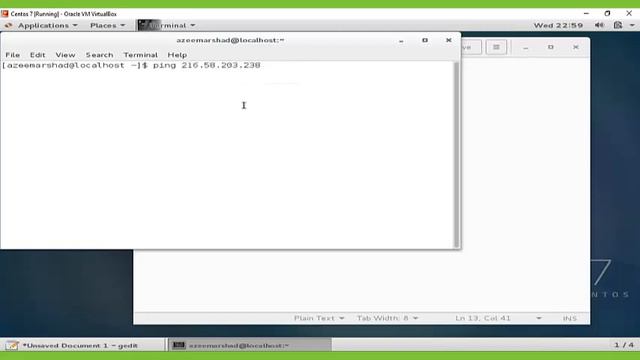 How check ip use ping command in Linux CentOS 7 Part 7 смотреть онлайн