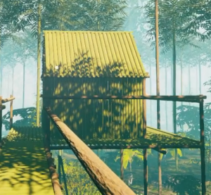 небольшой дом из бамбука