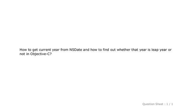 iOS : How to find out whether current year leap year or not in iphone смотреть онлайн