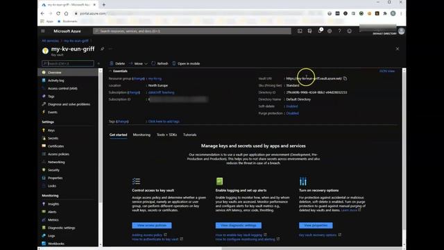 Create Azure Key Vault In Portal смотреть онлайн