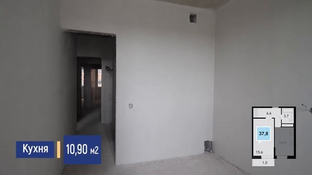 ЖК "Абрикосово" - 1 комн. квартира 37,80 м2 смотреть онлайн