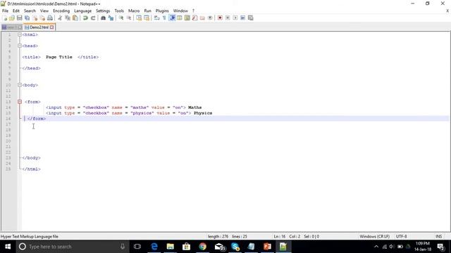 CheckBox in Form In HTML , in Hindi , Part 36 смотреть онлайн