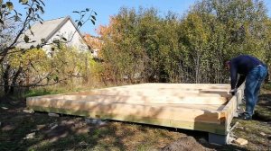 Каркасный дом 6 на 4 своими руками. Лаги пола