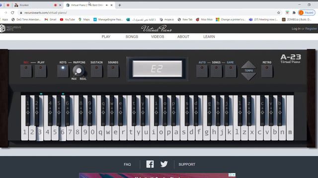 Virtual Piano The Best Online Piano Keyboard with Songs Google Chrome 2021 01 09 13 51 16 смотреть онлайн