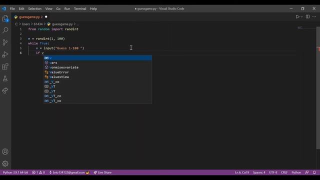 Number guess game in python! смотреть онлайн