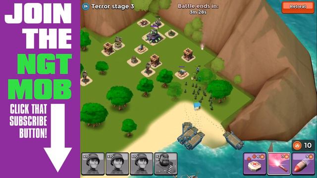 Terror Stage #3 - Level 24 Volcano Base | Doctor Terror's Boom Beach HQ Attack Strategies смотреть онлайн