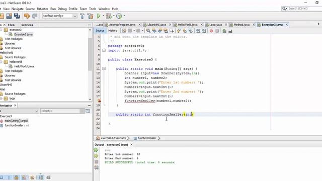 JAVA METHODS - HANDS-ON- Input two numbers and return the smaller. смотреть онлайн
