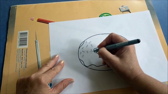 Как нарисовать пончик карандашами | How to draw a donut with pencils смотреть онлайн