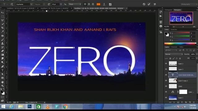 Zero Title Movie poster Design Photoshop tutorial an PicArt | Shahrukh khan смотреть онлайн