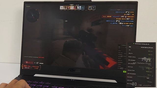 Test game CSGO on Laptop Asus TUF Gaming F15 Fx507Zu смотреть онлайн