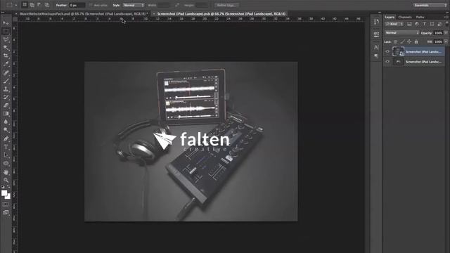 Music Website Mockups Pack Tutorial photoshop graphicriver smart object imac dj ipad iphone macbook смотреть онлайн