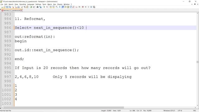 Abinitio Interview Question #9 | Next_In_Sequence() working смотреть онлайн