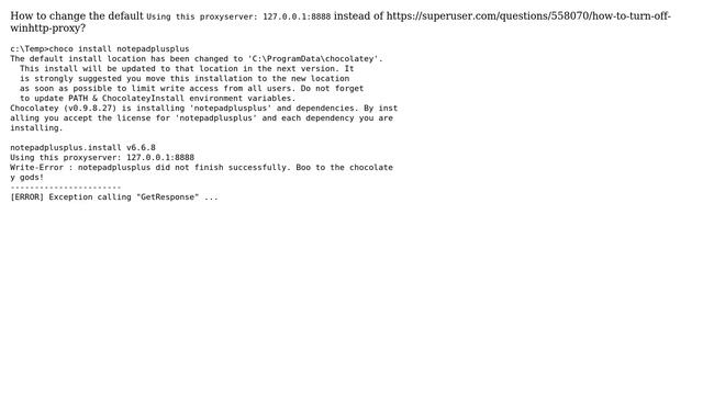 How to change the default `Using this proxyserver: 127.0.0.1:8888`? смотреть онлайн