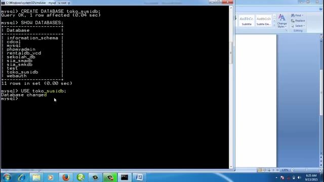 Database MySQL 1 : Perintah Dasar Membuat Database MySQL dari Command Prompt (CMD) смотреть онлайн