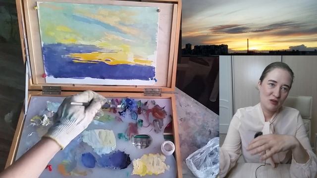 Как написать закат на пленэре маслом. Эп.5. How to paint a plein air sunset in oil. Episode 5 смотреть онлайн