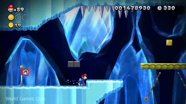 Прохождение New Super Mario Bros U (Wii U) ледяные пещеры смотреть онлайн