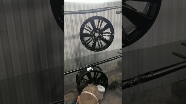 Порошковая полимерная покраска восстановление диски SUBARU R17 Чёрный супер глянец +380503203266 смотреть онлайн