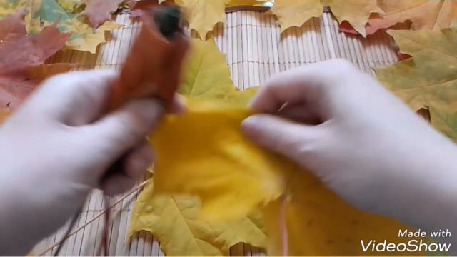 МК Розы из кленовых листьев/ И Идеи их применения. смотреть онлайн