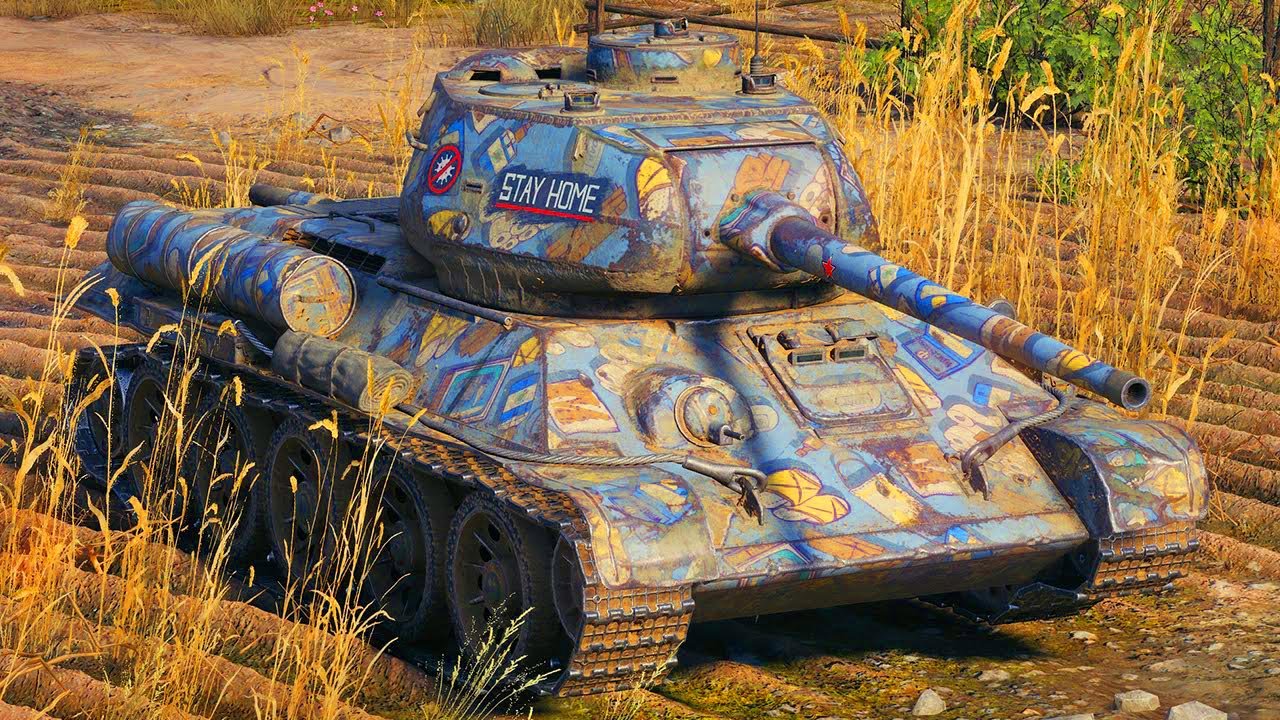 T-34-85M - ТАНКИ ЛЕТАЛИ НАД ГОЛОВОЙ - 9 Кил 5,3 К Дамаг смотреть онлайн